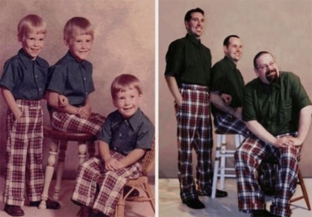 People Who Flawlessly Recreated Their Childhood Photos (1)