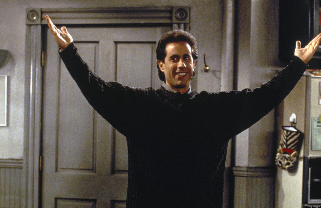 SEINFELD -- "The Blood" Episode 4 -- Pictured: Jerry Seinfeld as Jerry Seinfeld  (Photo by Joey Delvalle/NBC/NBCU Photo Bank via Getty Images)