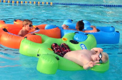 $30 Puzzle Piece-Shaped-Interlocking Pool/River Floats Are Perfect