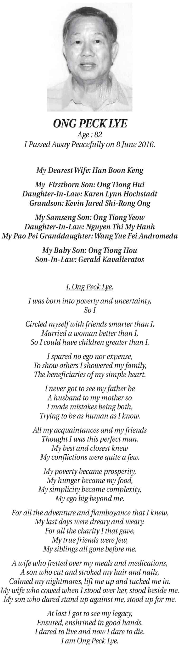 obituary poem