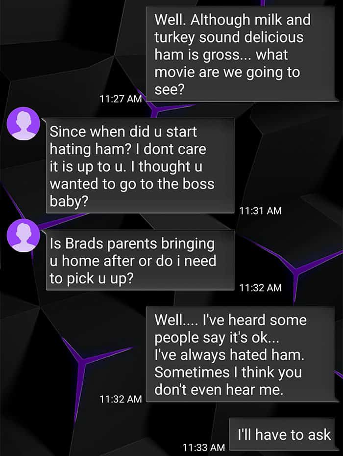 angry mom texts wrong number