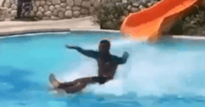 perfect water slide landing