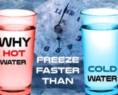 why hot water freezes faster than cold water