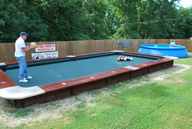pool bowling knokkers backyard