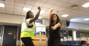 airport dance video