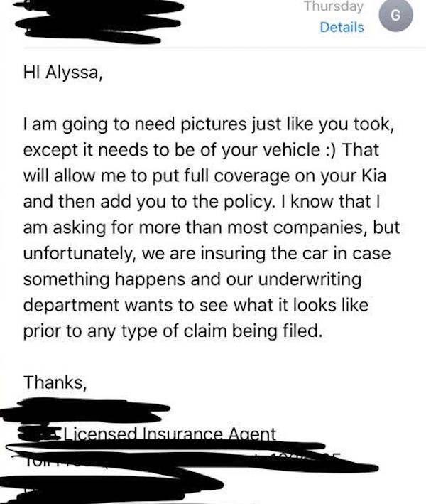car insurance funny email