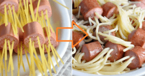 Threaded Spaghetti Hot Dog Bites Recipe