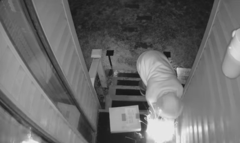 package thief security camera explosion