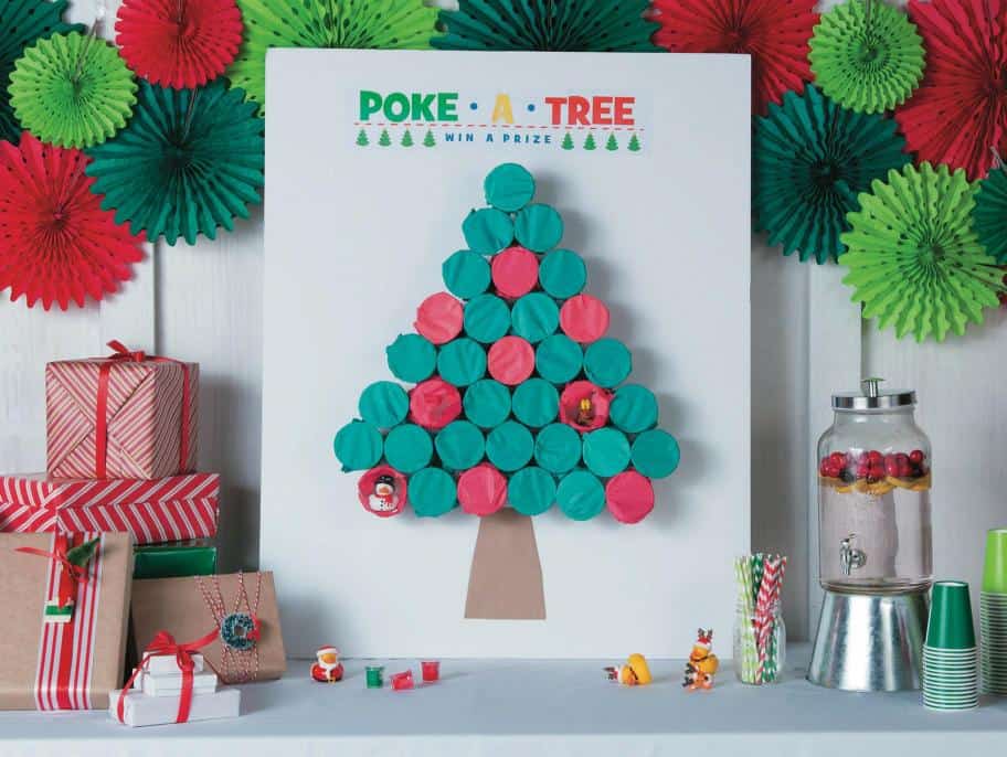poke a tree Christmas holiday game