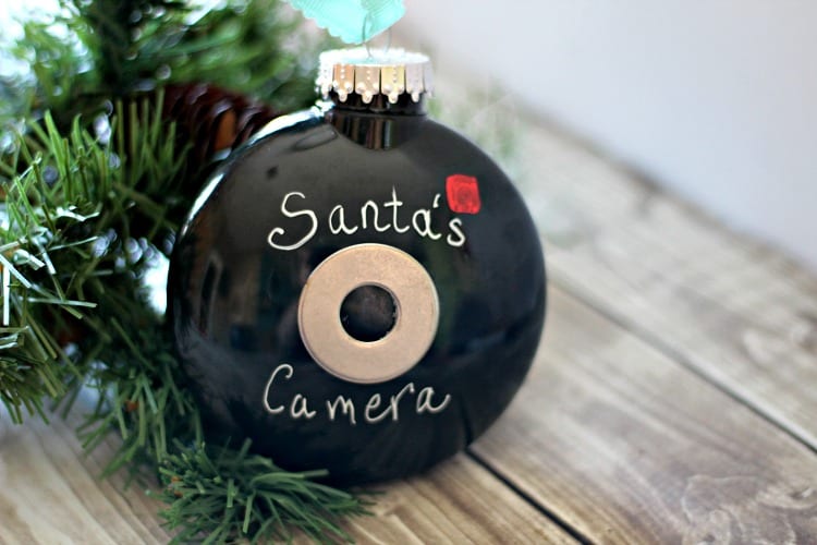 Santa cam ornament 