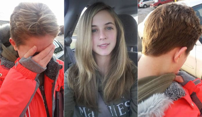 dad cuts daughters hair off