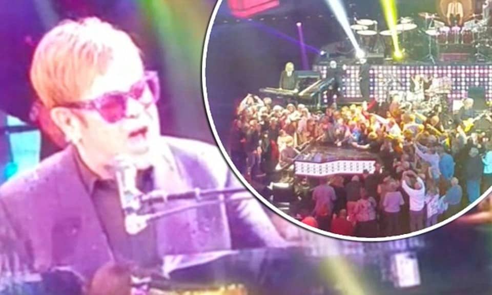 Elton John storms off stage