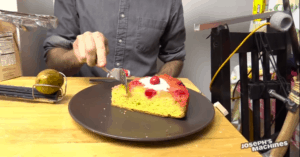 Rube Goldberg cake dessert