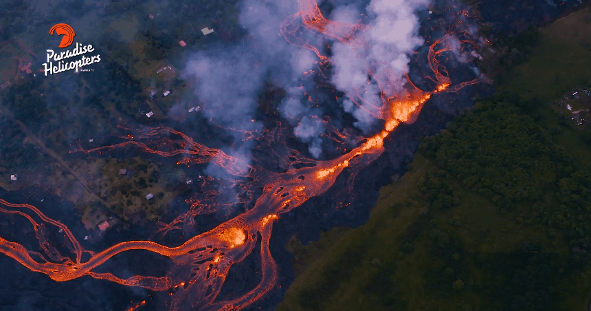 flowing lava hawaii video