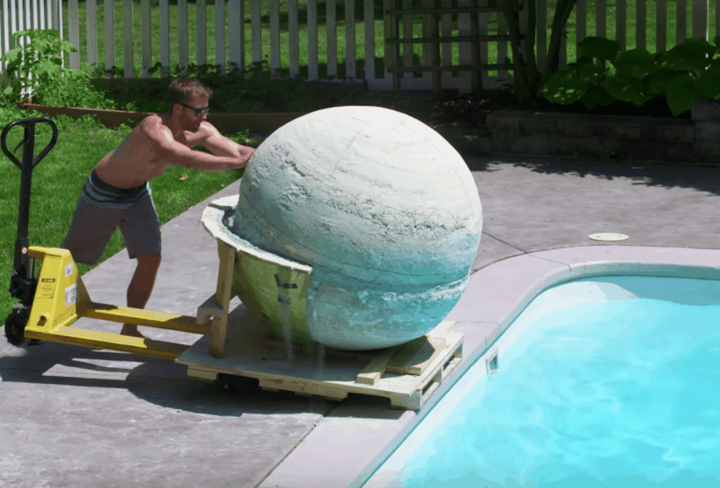 2000 pound bath bomb swimming pool