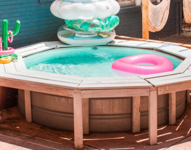 How To Build The Coolest ‘Stock Tank’ Swimming Pool With Deck
